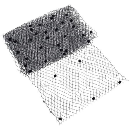 2 Yards Nylon Mesh Fabric for DIY Veils Hats Fascinators Black 260mm