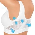 thumbnail image 4 of Gymayou 3-Pack Breathable Cool Liftup Air Bras Sports Bra Large Size Air Bra Comfortable Mesh Sports Bra for Women Multicolor #6 5XL, 4 of 7