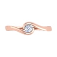thumbnail image 3 of 1/5 Carat Channel Set Diamond Solitaire Engagement Ring Band in 14K Rose Gold (Ring Size 4.25), 3 of 4