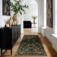 thumbnail image 5 of SORONO KATE 2'x6' Floral Bird Runner Rugs for Hallway, Machine Washable Oriental Vintage Distressed Non Slip Soft Indoor Area Carpet, Forset Ink, 5 of 7