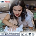 thumbnail image 4 of USANOOKS Microfiber Cleaning Cloth for Kitchen, Home & Automotive -White- Pack of 12 (12.5"x12.5"), 4 of 8