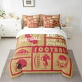thumbnail image 2 of Castle Fairy Boys Girls Football Rugby Bedding Comforter Set 7 Pieces,Ball Gamer Full Bedding Set Lightweight,Sport Theme Fitted Sheet Flat Sheet,Microfiber Bedroom Decor,Reversible, 2 of 8