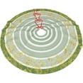 thumbnail image 5 of Boho Skirt for Xmas Tree - Light Green Concentric Circles Pine Needle Tree Skirt Tree Mat Farmhouse Holiday Decoration 48 Inch, 5 of 6