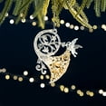 thumbnail image 4 of Glittering Christmas Tree Ornaments Set with Transparent Pendant Decorations for Holiday Decor - Owl, Violin, Dragonfly Shapes for Festive Sparkling Night Sky Ambiance, 4 of 6