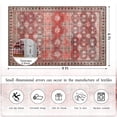 thumbnail image 4 of Balacho Elegant Vintage Boho Distressed Faux Wool Area Rug, 6' x 9', Red, 4 of 8