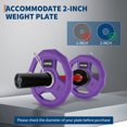 thumbnail image 4 of 16" Loadable Dumbbell,Dumbbell Handle 2 Inch,Heavy Duty Solid Steel Loadable Bars W/Rotating Sleeves & Knurled Grips for Home Gym, 4 of 6