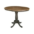 thumbnail image 4 of Pemberly Row 36" Hickory/Washed Coal Counter Height Dining Table - 12" Leaf, 4 of 9