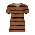 thumbnail image 4 of Tbopshirt Fashion Women's Summer V-Neck Short Sleeve Print Casual T-shirt Blouse, 4 of 4
