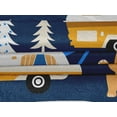 thumbnail image 5 of oneOone Velvet Navy Blue Fabric Camping Hike Point Sewing Craft Projects Fabric Prints By Yard 58 Inch Wide, 5 of 7