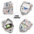 thumbnail image 5 of FORMRS Mini Backpack Purse for Women Travel Daypack Casual Shoulder Bag, Gray Cartoon Houses, 5 of 7