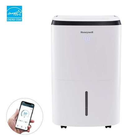 

Honeywell 50 pt 4000 sq ft Dehumidifier in White - Smart Technology Capable Energy Efficient