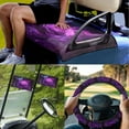 thumbnail image 2 of XYZCANDO Floral Butterfly 4 Pack Golf Cart Seat Covers Rose Golf Cart Steering Wheel Covers 2 PCS Golf Cart Flags Comfort Golf Cart Seat Towel Steering Wheel Wrap Golf Flag Frame Purple, 2 of 7