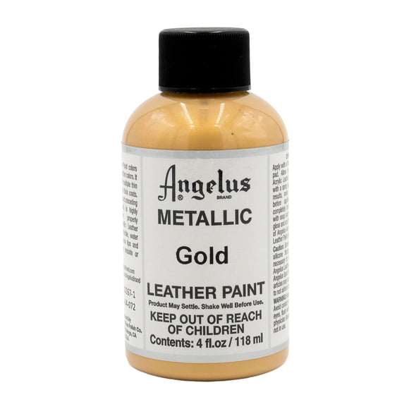 Pintura para Cuero Angelus Metálico Oro 118 ml