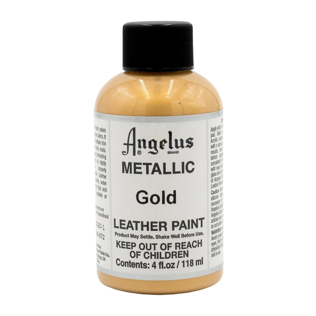 Pintura para Cuero Angelus Metálico Oro 118 ml
