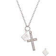 thumbnail image 2 of Delight Jewelry Silvertone Holy Bible I Set You Apart Engraved Cross Zoey Necklace, 28", 2 of 4
