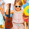 thumbnail image 5 of OUNONA 1Pack Coffee Wood Guitar Toy Kids Instruments Home Decoration Oval Shape, 5 of 5