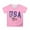 Pink, variant on MIXUE Toddler Girls Tops & T-Shirts Summer Fourth Of July Independence Day Letter Flag Print Round Neck Short Sleeve Casual Party Tshirts Holiday Wear,Black,3-4 Years