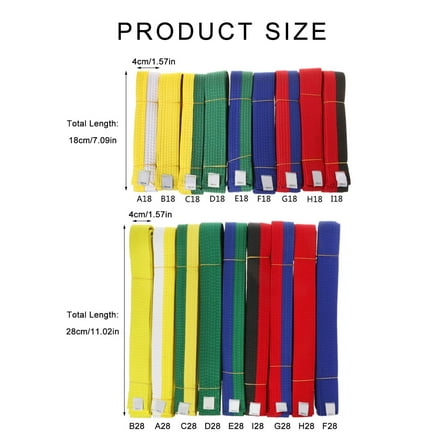 UNTERING Professional Taekwondo Belt Karate Double Wrap Martial Arts Stripe Sports Belt 180cm/280cm for Adults Children Kids
