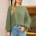 thumbnail image 4 of ZUKMRJPC Women's Oversized Sweatshirts Casual Long Sleeve Color Block Crewneck Pullover Tops Fall Winter Lightweight Going Out Sweatshirts, 4 of 5