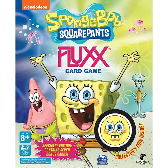 Looney Labs Spongebob Fluxx Specialty Edition Ages 8  Card Game, 6 Players