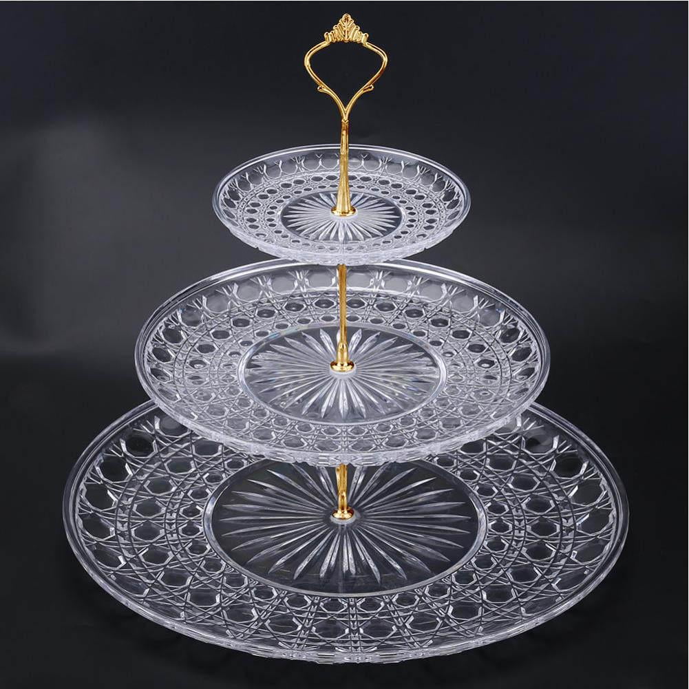 Details about   3-Tier Round Display Cake Stand Food Platter Serving Rack for Wedding Party 