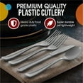 thumbnail image 4 of Amscan Heavyweight Silver Plastic Cutlery Assortment, Medium Size, 24 Count, 4 of 6