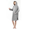 thumbnail image 3 of Flyingstar Woman Sweatshirt Dress, Casual Ladies Pullover, Juniors Hoodie Dress with Kangaroo Pocket, One Size, Grey, 3 of 7