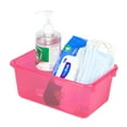 thumbnail image 3 of Pen+Gear Plastic Cubby Bin, Desktop Supply Organizer, Tint Pink, 3 of 9