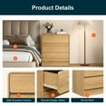 thumbnail image 4 of Heynemo Modern 3-Drawer Storage Dresser for Home and Office, Natural, 4 of 9