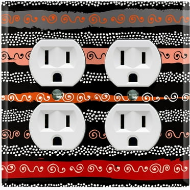 Metal Light Switch Plate Cover Colorful Safari African Tribal Art Pattern SFR019