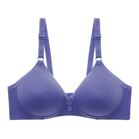Elainilye Fashion Womens Wireless Bra Gathered Underwire Breathable Lace Casual Bra