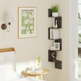 thumbnail image 4 of Costway 1 PCS 5-Tier Floating Bookshelf with Safe Round Edge Space-Saving Plant Display Shelf Gray, 4 of 10