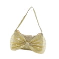 thumbnail image 4 of Bolso de mano de noche perfecl para mujer brillante oro, 4 of 8