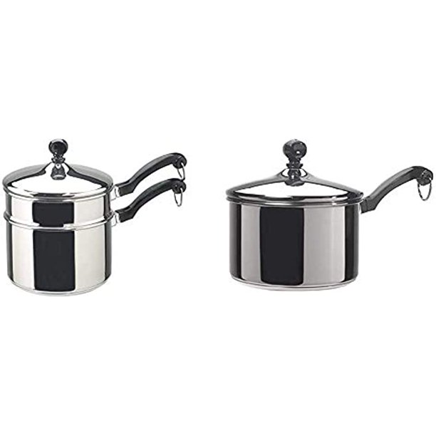 Farberware Classic Stainless Series 2Quart Covered Double Boiler & Classic Stainless Steel 2