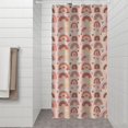 thumbnail image 2 of Pink Boho Bohemia Rainbows Hearts Stars Pattern Shower Curtain 36"x72" ,Bathroom Decorative Shower Curtains Set with 12 Hooks,Modern Waterproof Washable Shower Curtain, 2 of 6