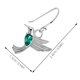 thumbnail image 3 of 1 par de pendientes de colibrí voladores aretes de moda colgan gotas de joyería de oído regalos, 3 of 8