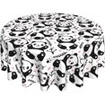thumbnail image 5 of 60 Inch Round Table Cloth,Cute Cartoon Panda Circle Tablecloth Waterproof Stain Resistance Wrinkle Polyester Table Cover for Home Kitchen Dining Party Camping Decor, 5 of 6