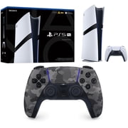 PlayStation 5 Pro Console with Sony PS5 DualSense Wireless Controller - Grey Camouflage