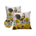 thumbnail image 2 of Outdoor Throw Pillow Cover Rustic Farm Rooster Animals Sunflowers Waterproof Cushion Covers 2 Pack Vintage Wooden Planks Pillow Cases Home Decoration for Patio Garden Couch Sofa, 2 of 7