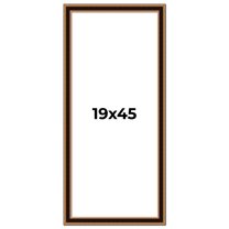 19x45 Frame Gold Brown Plein Air Vintage Solid Wood Picture Frame | 1.75 Inches Moulding Width |