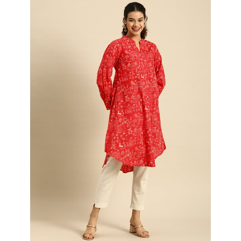 White long hotsell kurti myntra