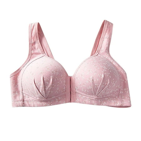 

MINZON Women Bra Push Up Tube Top No Steel Ring Vest Front Button Breastfeeding Solid Color Underwear