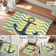 thumbnail image 6 of Vintage Anchor Area&nbsp;Rug 2x3ft Green Retro Watercolor Non-Slip&nbsp;Washable Square&nbsp;Rugs Soft Felt Indoor Floor Mat for Bedroom Kitchen Living Room Bathroom, 6 of 9