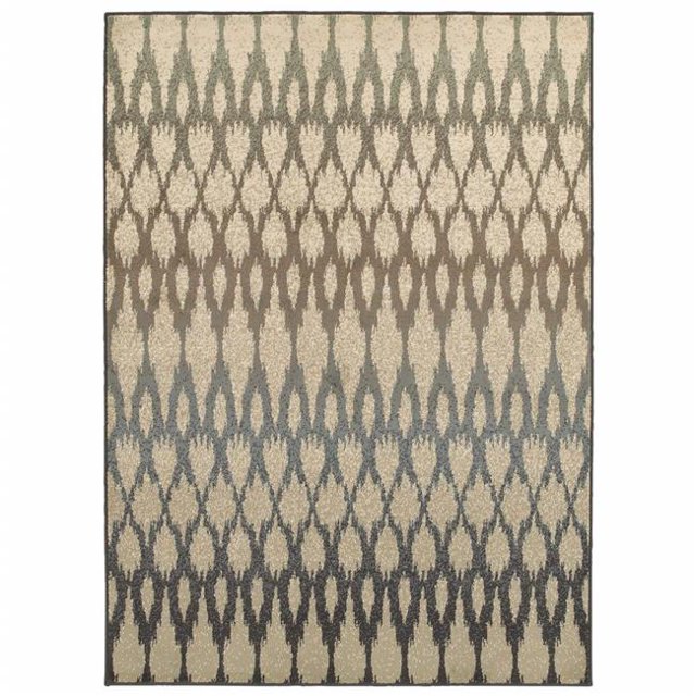HomeRoots 384252 6 x 9 ft. Ivory Gray Light to Dark Geometric Indoor Area Rug
