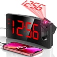 thumbnail image 1 of Reloj despertador de proyección GOLOZA, reloj digital con rotación de 180°, 1 of 6
