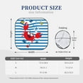 thumbnail image 3 of Bingfone Red Funny Crab On Blue Stripe Windshield Sun Shade 2-Piece Foldable Car Front Window Sunshade For Most Sedans Suv Truck - Auto Sun Blocker Visor Protector Blocks Max Uv Rays - Medium, 3 of 7