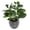 Green Fiddle Leaf Fig Plant, variant on Artificial Plants Decor Greenery Indoor Potted Plant With Rustic Black Clay Planter For Home Farmhouse Room Bathroom Bedroom Kitchen Office Table