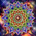 thumbnail image 1 of Full Drill 5D DIY Diamond Painting kits Colorful Mandala 3D Diamond Embroidery Flowers Cross Stitch Mosaic Art Home DecorRound 25x25cm Gao Jinjia LED, 1 of 2