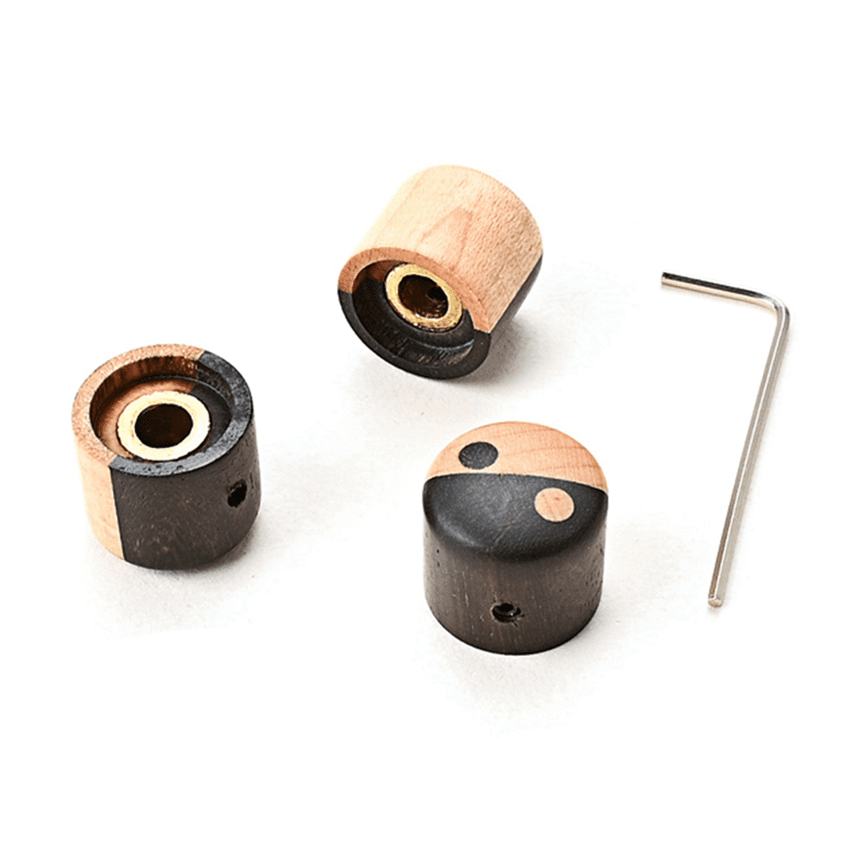 6Pcs Wooden Tone Volume Control Knob Tone Control Knob Set for Electric Guitar Parts