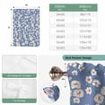 thumbnail image 6 of Watercolor Floral Balloon Curtains 63 Inch Length for Living Room/Bedroom, Spring Flower Leaves Botanical Blue Rod Pocket Privacy Door Curtains Decorative Tie Up Shade for Window 52"x63", 6 of 8